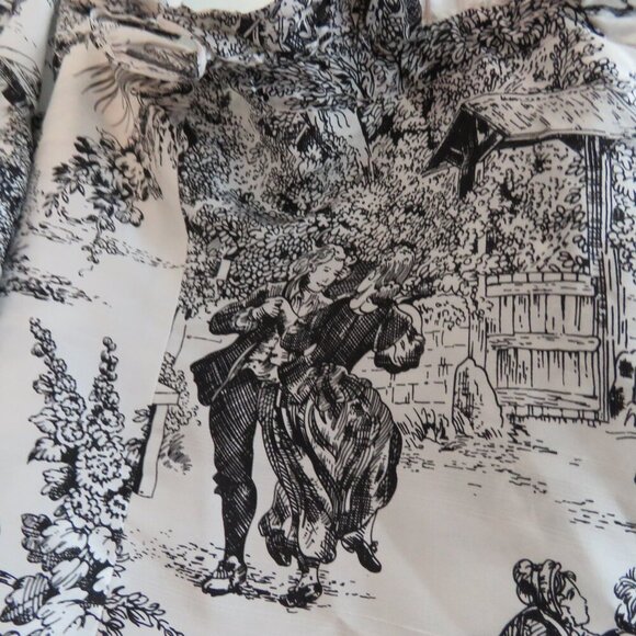 DAKOTA JINX Claudinha Ruffle Blouse in Black Toile Jolie Romantic - Size L - Picture 14 of 15